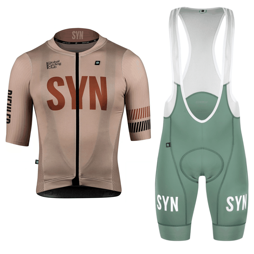 Cycling Gear Logo - SYN Brown Cycling Clothing men's short