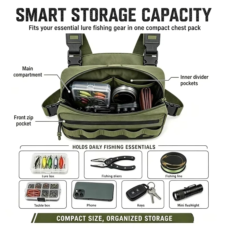 Cycling Gear Box - Fishing Box Pocket Bag Quick Access