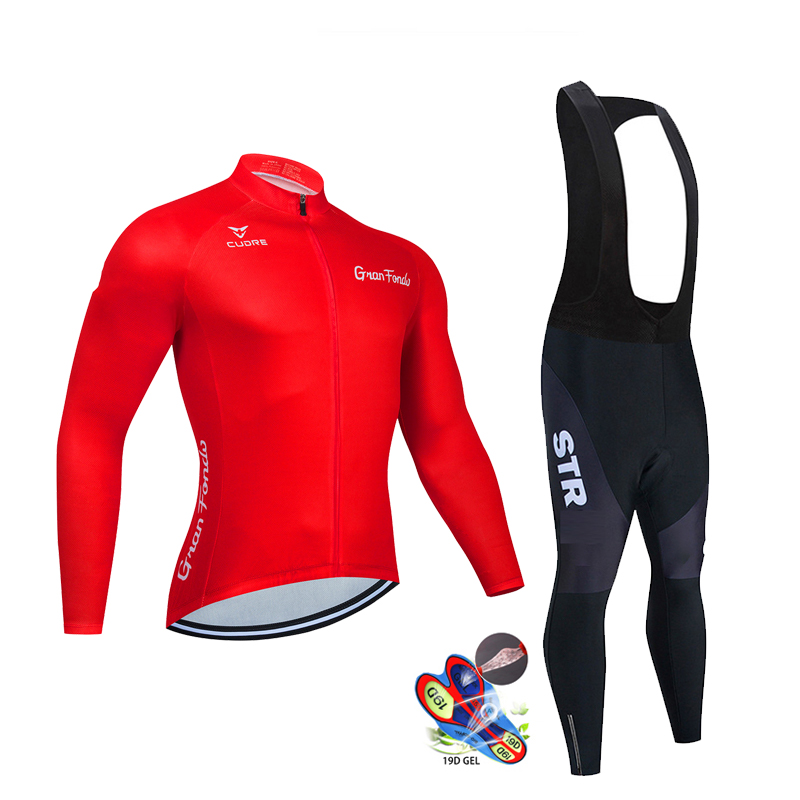 Mùa Thu Đen Bộ Quần Áo Đạp Xe  - đánh giá và giá Cycling Gear Logo