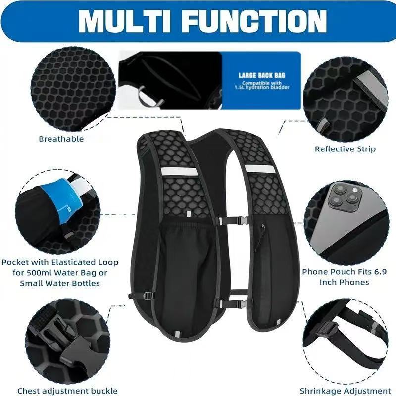 Running Vest Unisex Water-Resi - đánh giá và giá Cycling Backpack