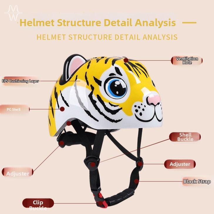 Cute Tiger Toddler Bike Helmet - đánh giá và giá Cycling Gear Of The Year